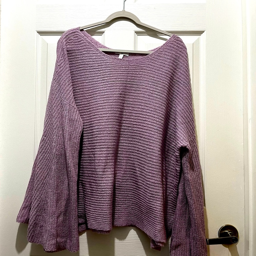 Purple crop sweater